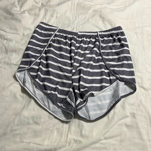 Striped Gray Women's Shorts
